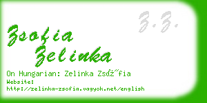 zsofia zelinka business card